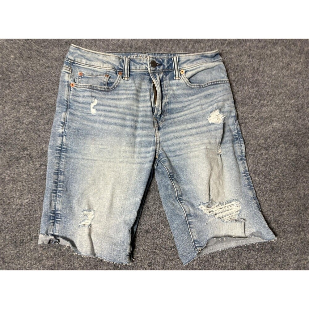 American Eagle Outfitters Denim Shorts Mens 30 Blue Distressed AirFlex+ Casual